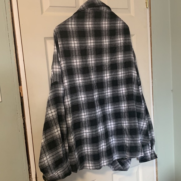 SHEIN CURVE Tartan Twist Front Tunic Long Sleeve Collared Top Plus size 4 - Picture 4 of 4